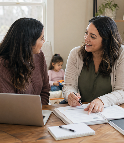 Family with Client Advocate